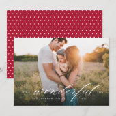 イッツ・ア・ワンダフル・ライフ フォト ホリデー カード (正面/裏面)