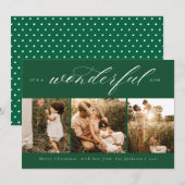 イッツ・ア・ワンダフル・ライフ　写真ホリデーカード　グリーン シーズンカード (正面/裏面)