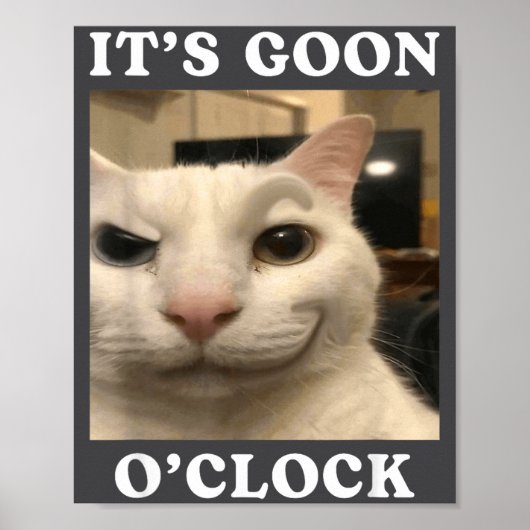 イッツ ガン オクロック 笑う 猫 ポスター (正面)