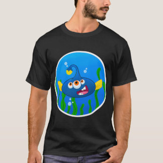 イッティ・ビティ・モンスターズ - ブルーアングラーフィッシュ Tシャツ