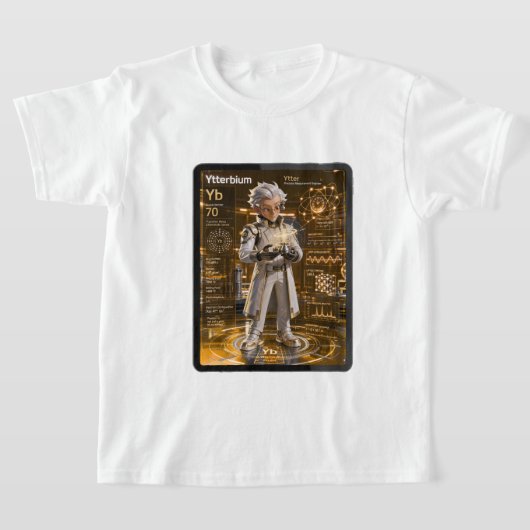 イッテルビウム (Yb) – ATOMIVRA™ コレクション Tシャツ (レイダウン)