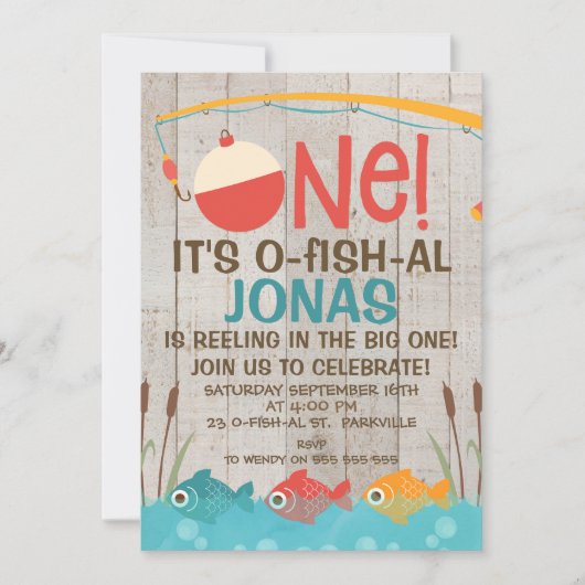 イットオフィサールワンファースト誕生日招待状 招待状 (正面)