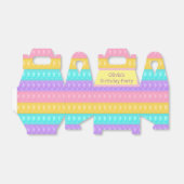 イットパポップ・アートのステルレインボーガールバースデーパーティー フェイバーボックス (折り畳みなし)