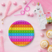 イットパポップ・アートのステルレインボーガールバースデーパーティー ペーパープレート (パーティー)