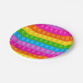 イットパポップ・アートのステルレインボーガールバースデーパーティー ペーパープレート (アングル)