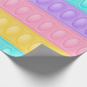 イットパポップ・アートのステルレインボーガールバースデーパーティー ラッピングペーパー (角)