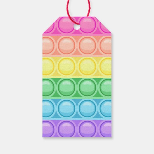 イットポップ・アートのガール誕生日パーティー ギフトタグ (裏面)