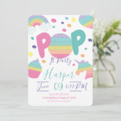 イットポップ・アートのキッドの誕生日招待状 招待状 (スタンド正面)