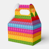 イットポップ・アートのレインボーカラフルバースデーパーティー フェイバーボックス (裏面サイド)