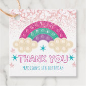 イットポップ・アートの誕生日サンキューレインボーグリッター フェイバータグ (正面)