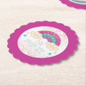 イットポップ・アートの誕生日レインボーガール ペーパーコースター (アングル)