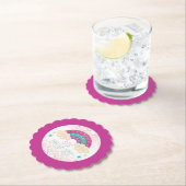 イットポップ・アートの誕生日レインボーガール ペーパーコースター (インサイチュ)