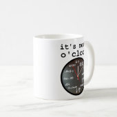 イット・イズ・ナード・オクロック 面白い時計のマグカップ  ジョーク コーヒーマグカップ (正面右)