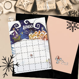 イット・テイクス・ア・ヴィレッジ ウィンター ガール ベイビー シャワー ビンゴ 招待状