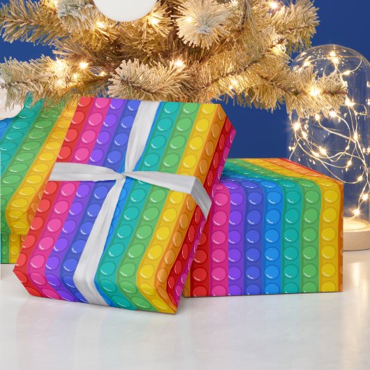 イッポップ・アートのトボーイ誕生日カラフル ラッピングペーパー (クリスマス)