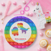 イッポップ・アートのトボーイ誕生日パーソナライズされたカラフル ペーパープレート (パーティー)