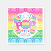 イッポップ・アートの誕生日ガパーソナライズされたール スタンダードカクテルナプキン (正面)