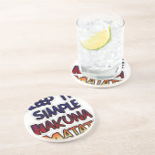 イッ保シンプルハクナマタタアートプリント コースター (側面)