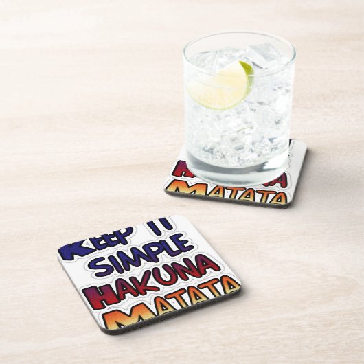 イッ保シンプルハクナマタタアートプリント コースター (右側)