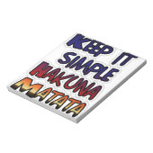 イッ保シンプルハクナマタタアートプリント ノートパッド (回転)