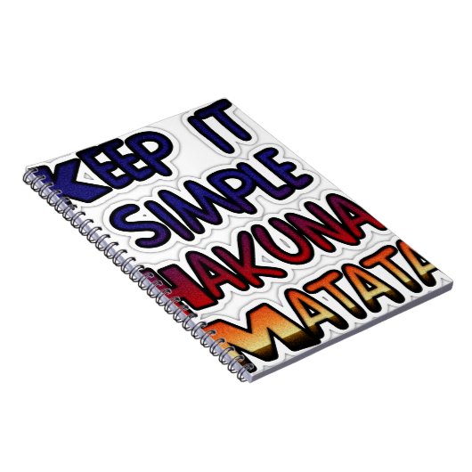 イッ保シンプルハクナマタタアートプリント ノートブック (右側)