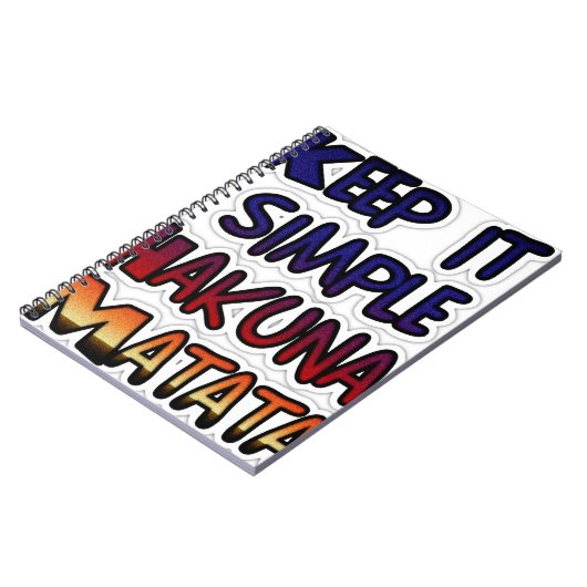 イッ保シンプルハクナマタタアートプリント ノートブック (左側)