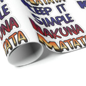 イッ保シンプルハクナマタタアートプリント ラッピングペーパー (ロールコーナー)