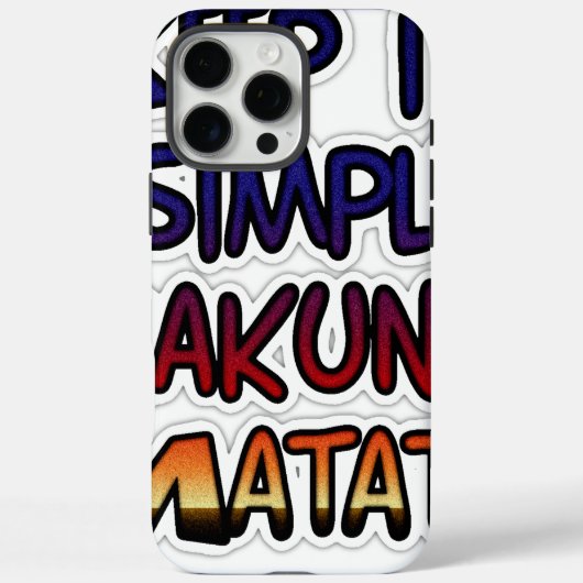 イッ保シンプルハクナマタタアートプリント Case-Mate iPhoneケース (裏面)