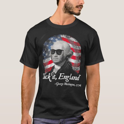 イッ吸ト・イングランド・ジョージ・ワシントン1776 Tシャツ (正面)