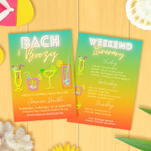 イテナリー付きのバッハとブージーな独身最後の夜