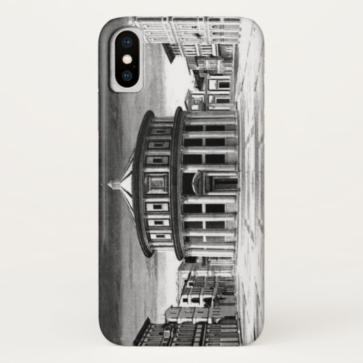 イデアルシティルネッサンスアーキテクチャー白黒 Case-Mate iPhoneケース (裏面)