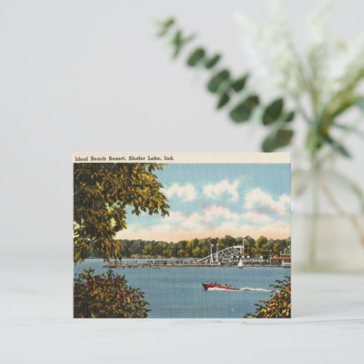 イデアルビーチリゾートシャファーレイクインディアナ ポストカード (スタンド正面)