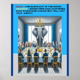 イディオム：部屋の中の象 ポスター