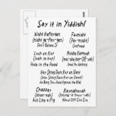 イディッシュで言う ポストカード (正面/裏面)