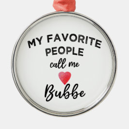 イディッシュ語でおばあちゃんを意味する「BUBBE(ブーベ)」と呼ばれたい ユダヤ人の祖母 メタルオーナメント