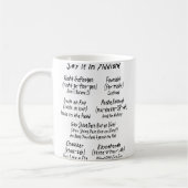 イディッシュ語のそれを言って下さい コーヒーマグカップ (左)