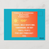 イディッシュ語の天気予報 ポストカード (裏面)