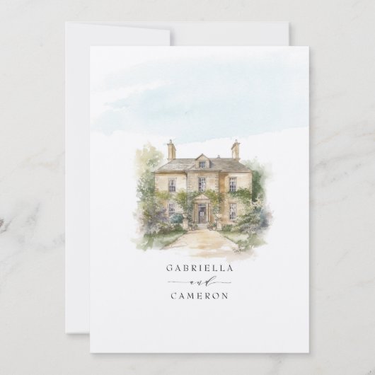 イディルリックイングリッシュマナークラシックデスティネーションウェディング 招待状 (裏面)