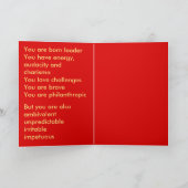 イデオグラムラック中国のタイガー年〔占星術の〕十二宮図誕生日C シーズンカード (内部)