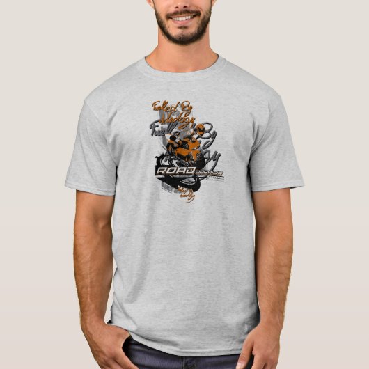 イデオロギーに燃えるロードウォリアー、バイク Tシャツ (正面)
