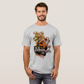 イデオロギーに燃えるロードウォリアー、バイク Tシャツ (正面フル)