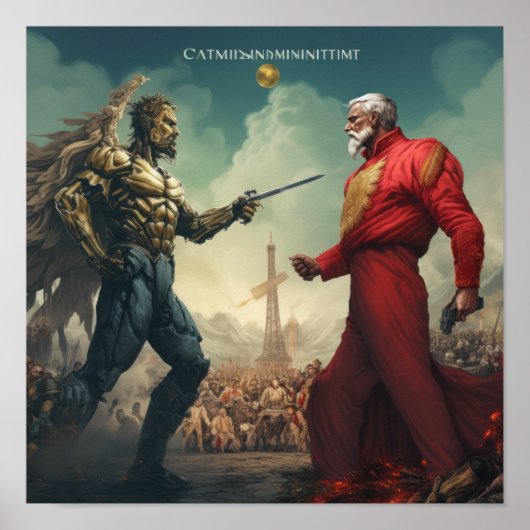 イデオロギーの衝突:資本主義と共産主義のポスト ポスター (正面)