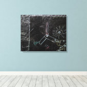 イデスブランシュ&タブルオーノワール1 in4pieces Canvas キャンバスプリント (インサイチュ (ウッドフロア))