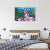 イトヒキベラ属の魚 (Pseudanthias キャンバスプリント (インサイチュ (寝室))
