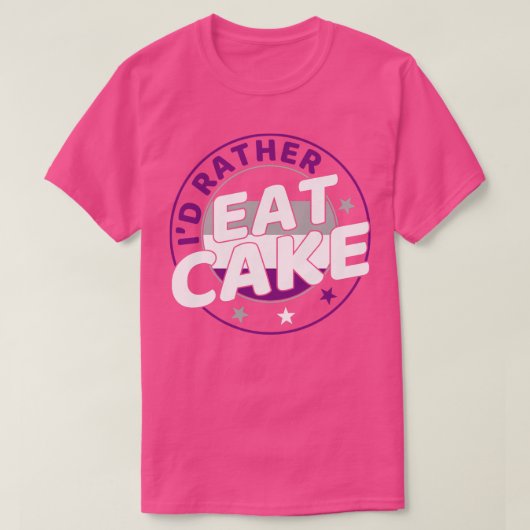 イドグレ食べケーキエースおもしろいプライド無性プライドL Tシャツ (デザイン正面)