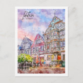 イドスタインドイツ旅行場水彩 ポストカード (正面)