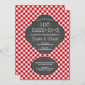 イドバーベキュー婚約チョークギンガム招待状 招待状 (正面/裏面)