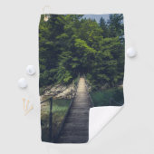 イドリジシンプルカ・スラブ川にかかる吊り橋 ゴルフタオル (インサイチュ)