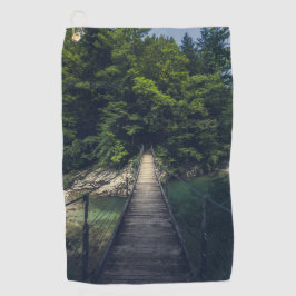 イドリジシンプルカ・スラブ川にかかる吊り橋 ゴルフタオル