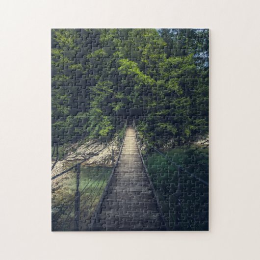 イドリジシンプルカ・スラブ川にかかる吊り橋 ジグソーパズル (縦)